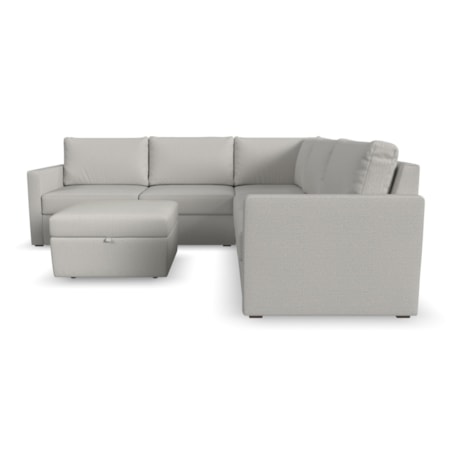 5-Seat Sectional Sofa with Storage Ottoman