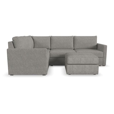 4-Seat Sectional Sofa with Ottoman