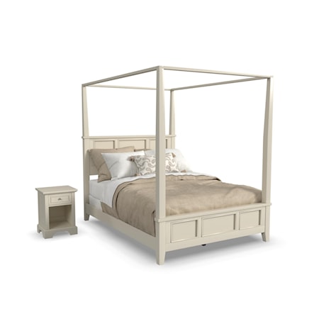 Queen Bed and Nightstand