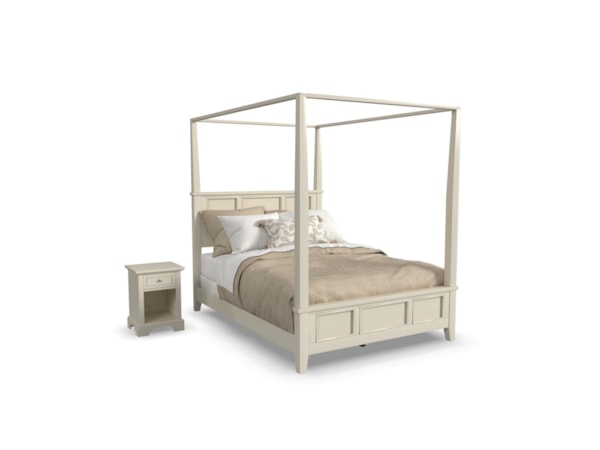 Queen Bed and Nightstand