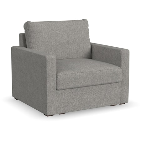 Transitional Accent Chair with Track Arms