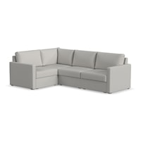 Transitional 4-Seat Sectional Sofa with Track Arms