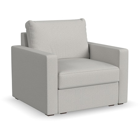 Transitional Accent Chair with Track Arms
