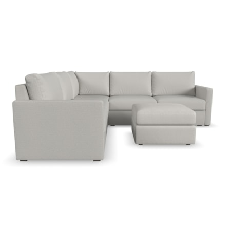 5-Seat Sectional Sofa and Ottoman