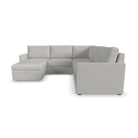 5-Piece Sectional Sofa with Storage Ottoman