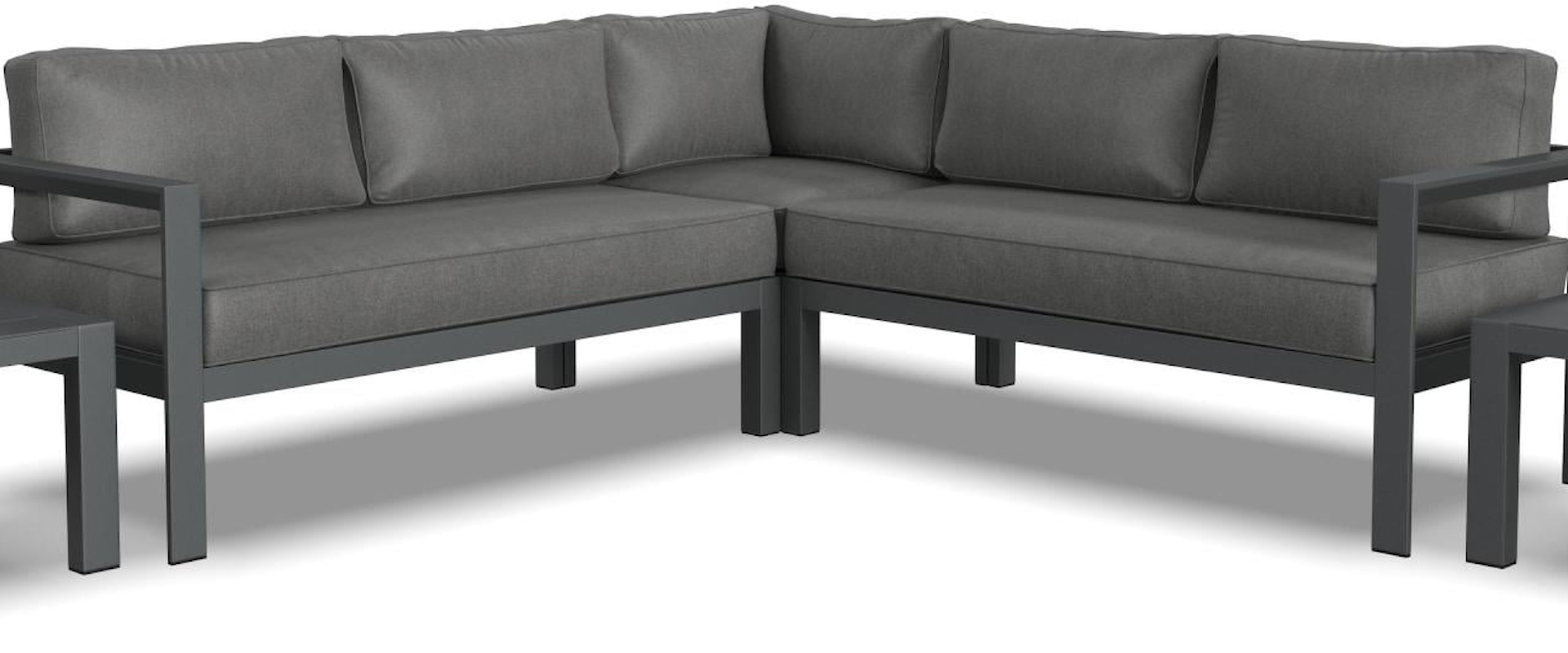 Contemporary 5-Piece Sectional Sofa with 2 End Tables