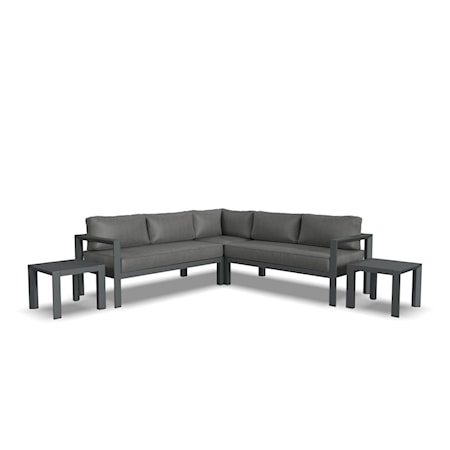 Sectional Sofa with End Tables