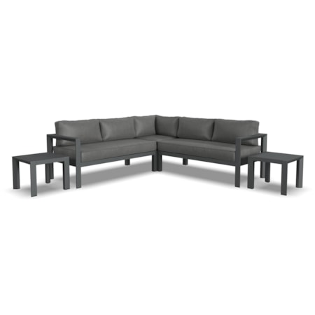 Sectional Sofa with End Tables