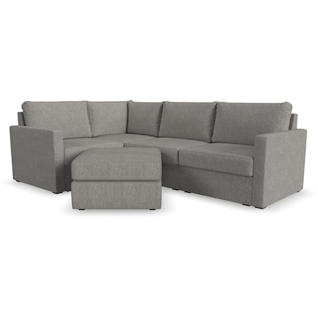 Sectional Sofa with Ottoman