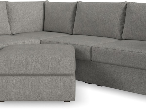 Sectional Sofa with Ottoman