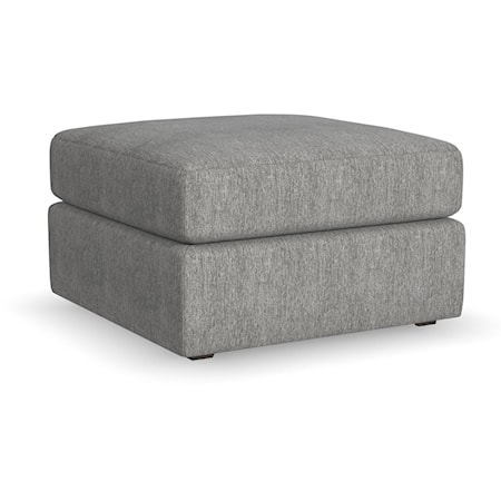 Transitional Square Accent Ottoman