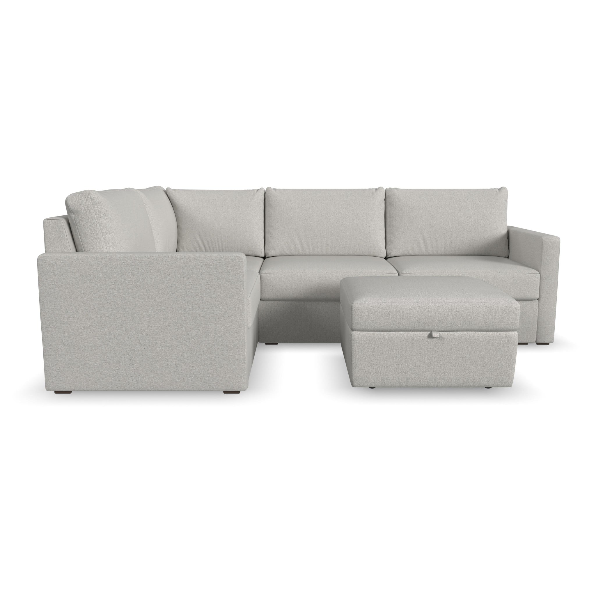 Flexsteel Flex 4-Seat Sectional Sofa with Storage Ottoman