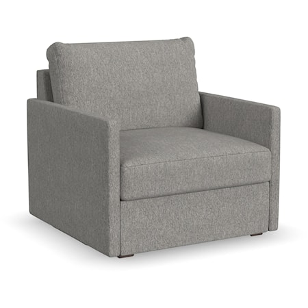 Transitional Accent Chair with Track Arms