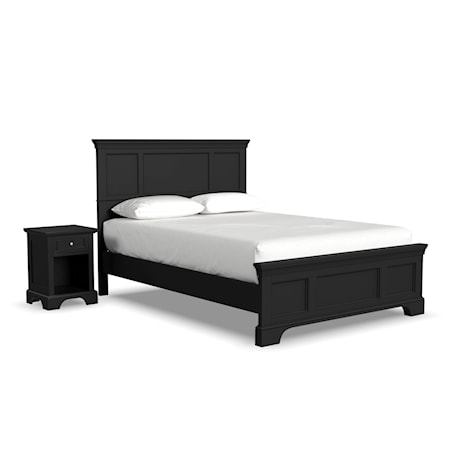 Queen Bed and Nightstand