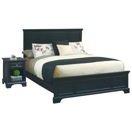 Queen Bed and Nightstand