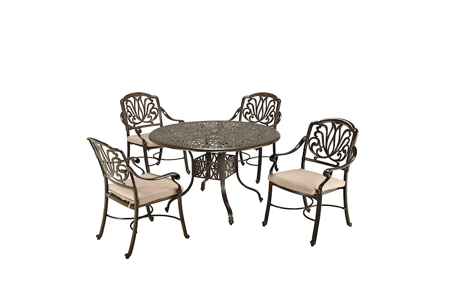 Capri 5 Piece Outdoor Dining Set by homestyles at Coconis Furniture & Mattress 1st