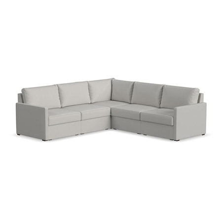 Narrow-Arm 5-Seat Sectional Sofa