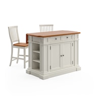 Traditional 3-Piece Kitchen Island Set