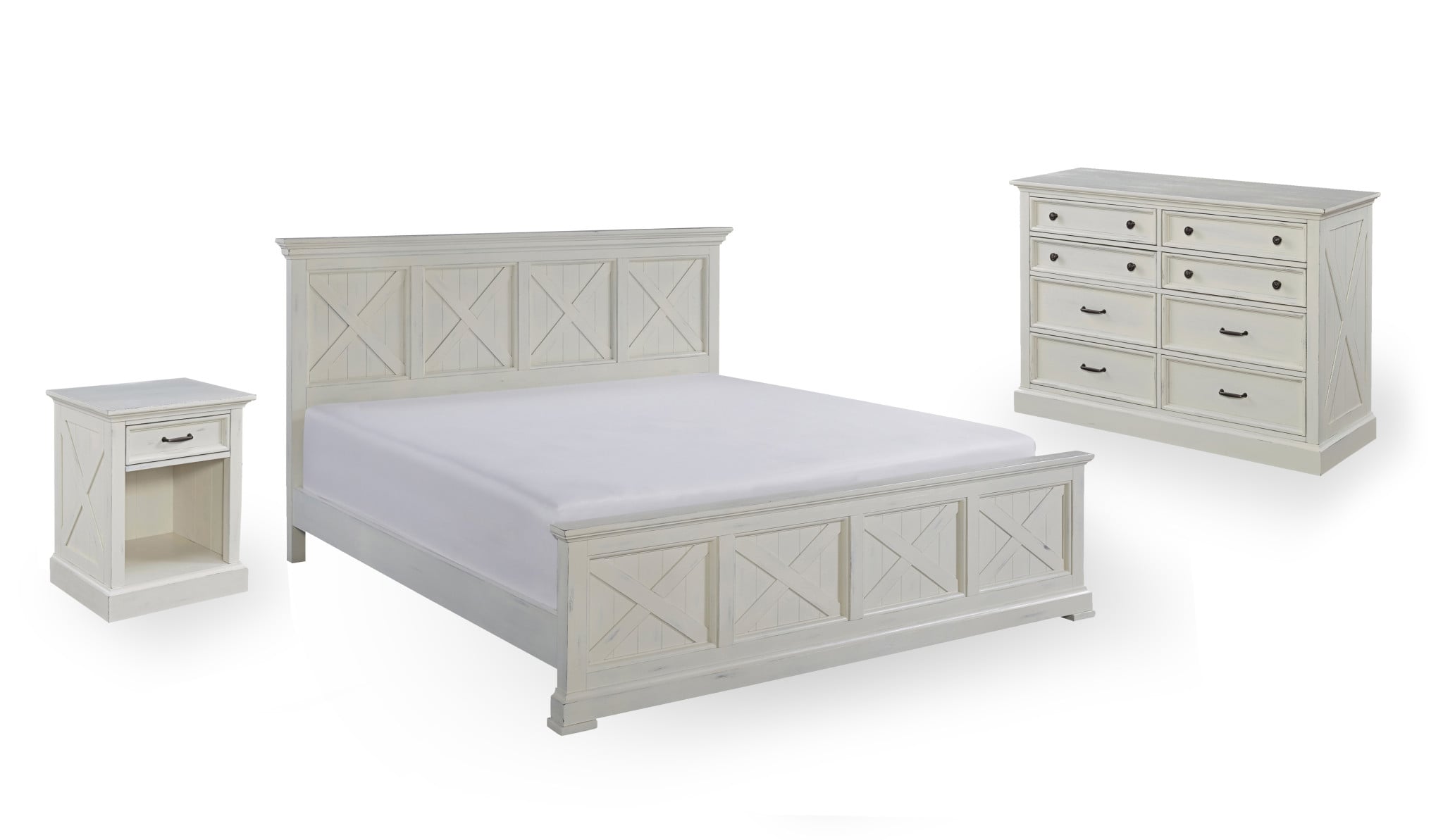 King Bed, Nightstand And Chest