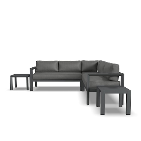 Sectional Sofa with End Tables