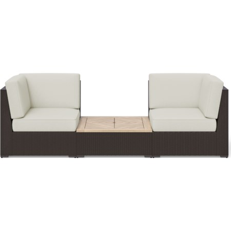 Outdoor Chair Pair with Coffee Table