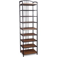 Traditional Closet Wall Shelf Unit with Metal Frame