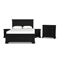 Traditional Bedroom Set with Queen Bed, Two Nightstands and Chest