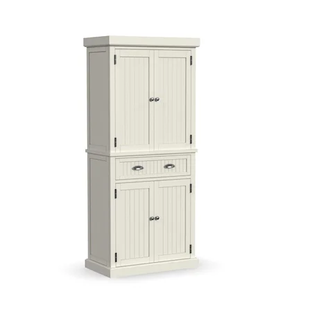 Coastal 4-Door Pantry with Adjustable Shelves