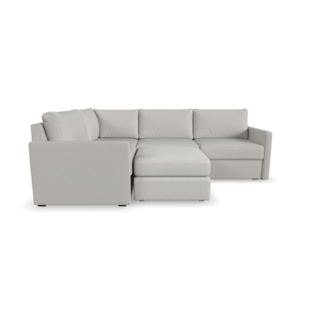 4-Piece Sectional Sofa with Ottoman