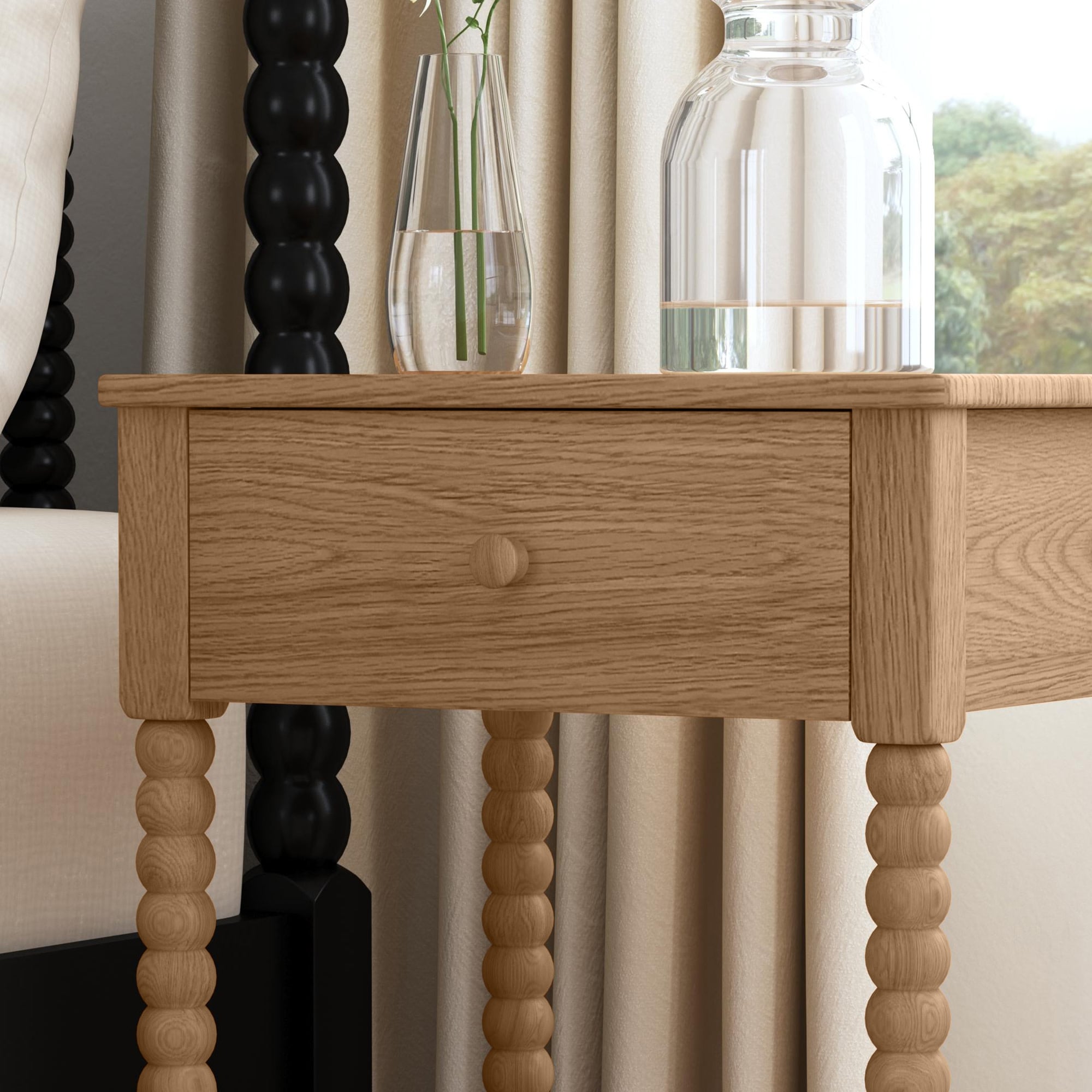 homestyles Spindle 1-Drawer Nightstand