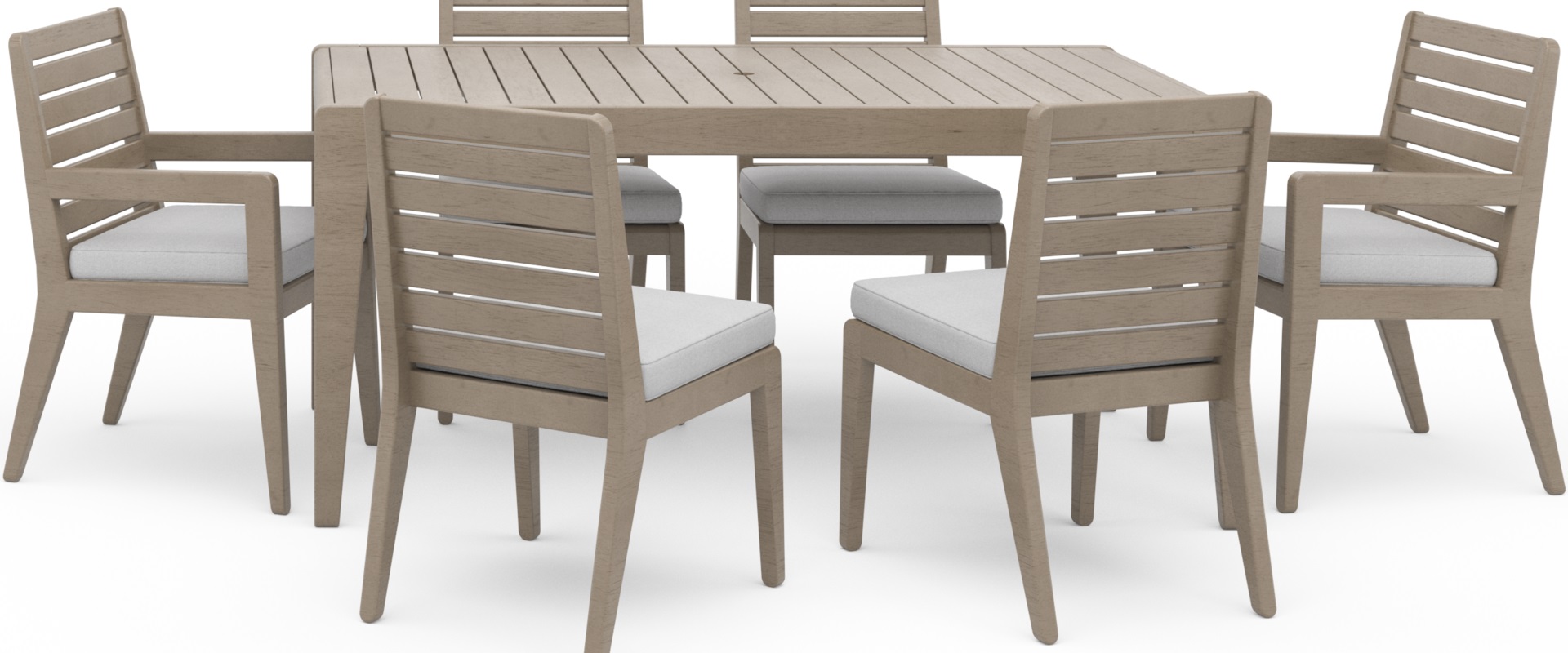 Transitional 7-Piece Outdoor Dining Set