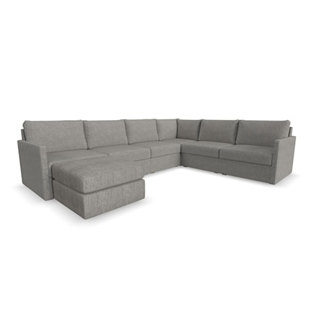 6-Piece Sectional Sofa with Ottoman