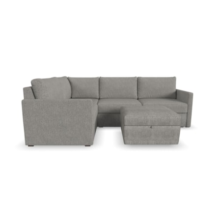 4-Piece Sectional Sofa with Storage Ottoman