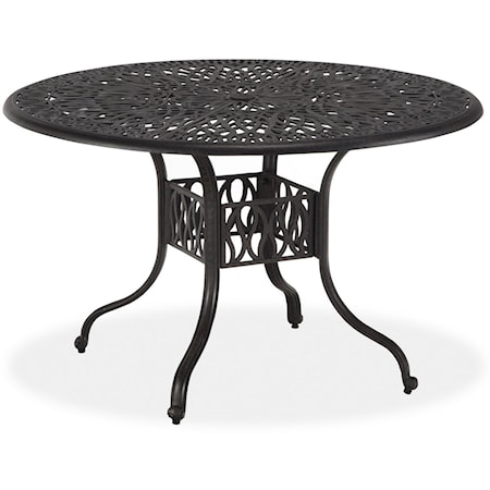 Traditional 48 Inch Round Outdoor Dining Table