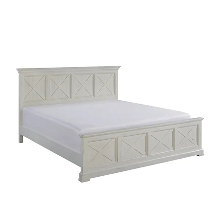 Cottage Style King Panel Bed