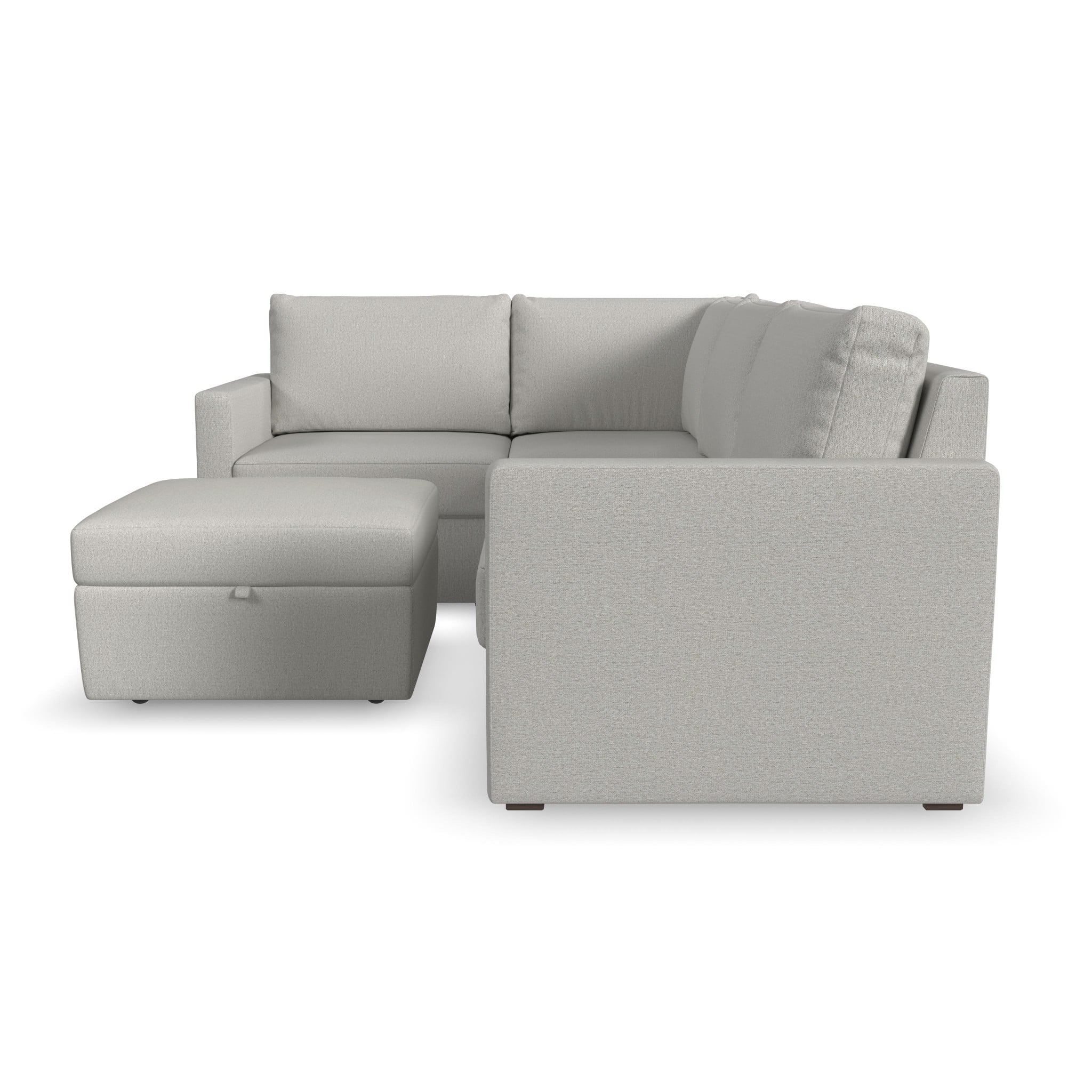 Flexsteel Flex 4-Seat Sectional Sofa with Storage Ottoman