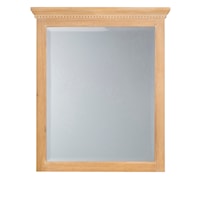 Traditional Mirror with Beveled Glass and Wood Frame