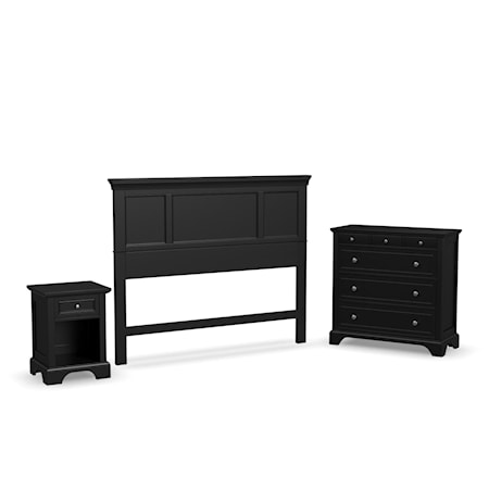 Queen Headboard, Nightstand and Chest