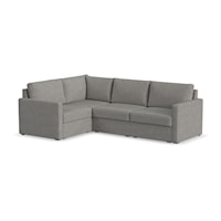 Transitional 4-Seat Sectional Sofa with Track Arms