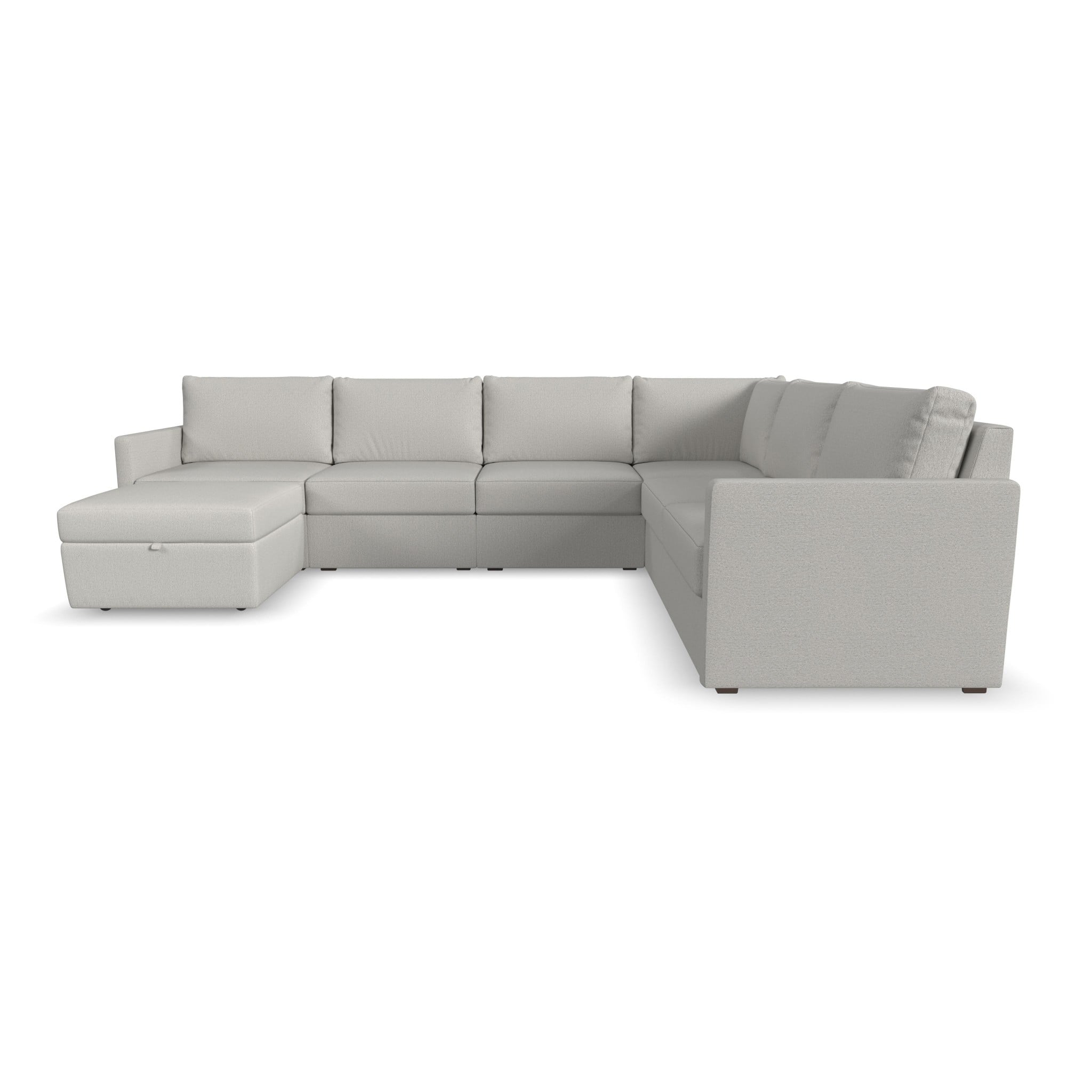 Flexsteel Flex 6-Piece Sectional Sofa and Storage Ottoman