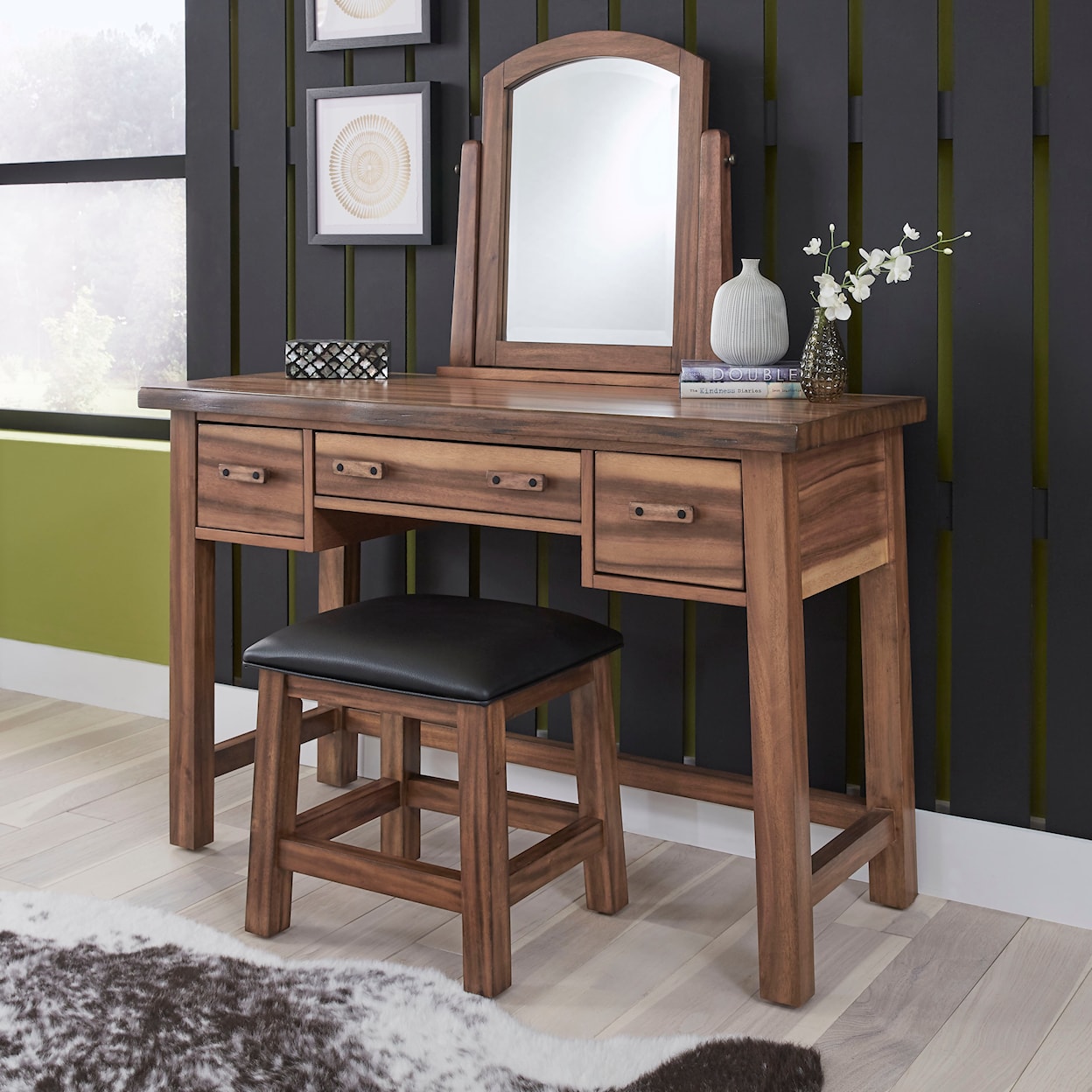 homestyles Forest Retreat Vanity and Bench