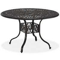 Traditional 42 Inch Round Outdoor Dining Table