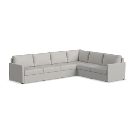 Narrow-Arm 6-Seat Sectional Sofa