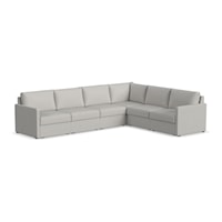 Transitional 6-Piece Sectional Sofa with Track Arms