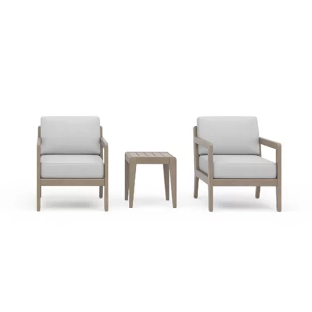 Outdoor Lounge Armchair and End Table Set