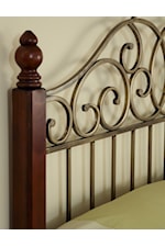 homestyles St. Ives Traditional King Headboard with Metalwork