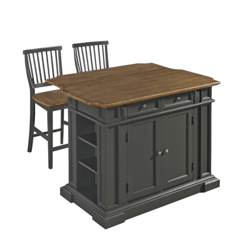 Traditional 3-Piece Kitchen Island Set