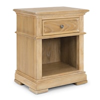 Traditional Nightstand with Storage Drawer and Lower Shelf