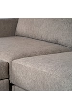 Flexsteel Flex Flex 6-Seat Sectional Sofa with Standard Arm and Storage Ottoman - Pebble