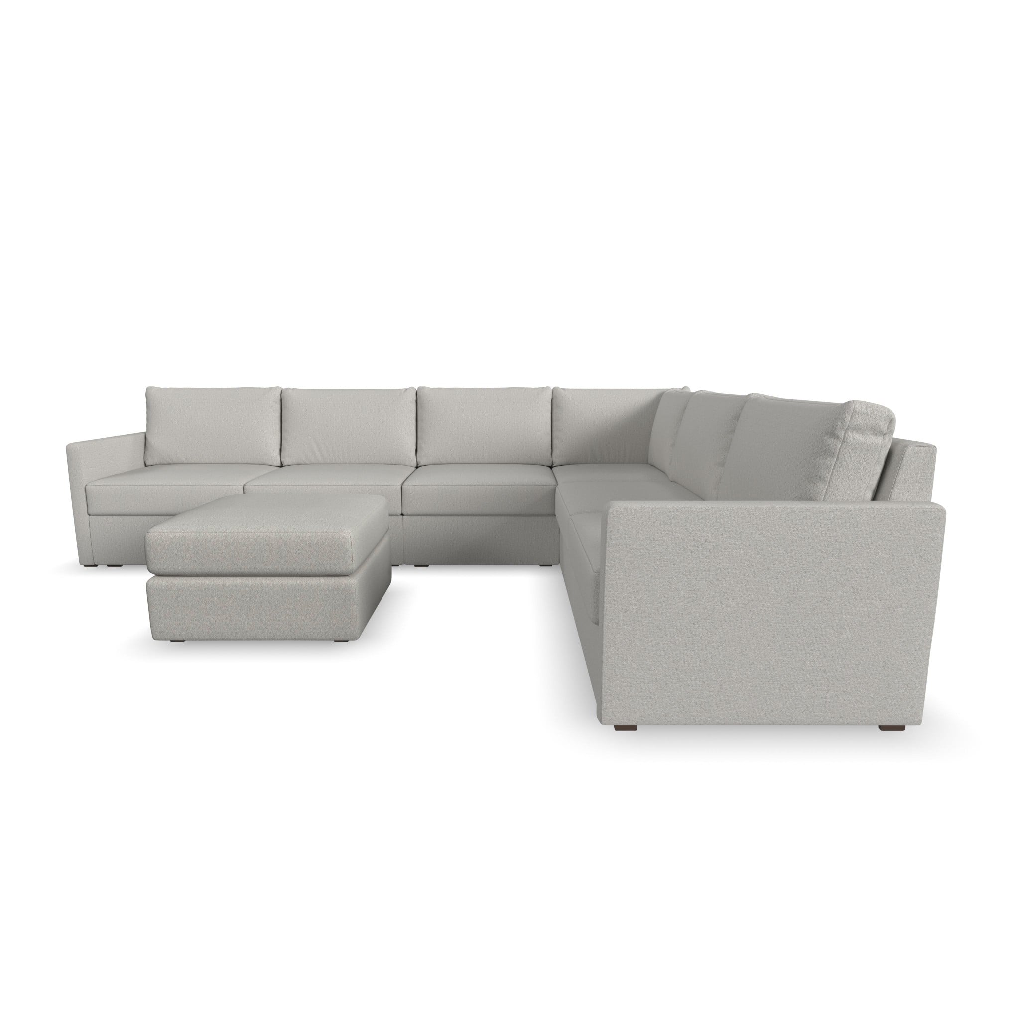Flexsteel Flex 6-Piece Sectional Sofa with Ottoman